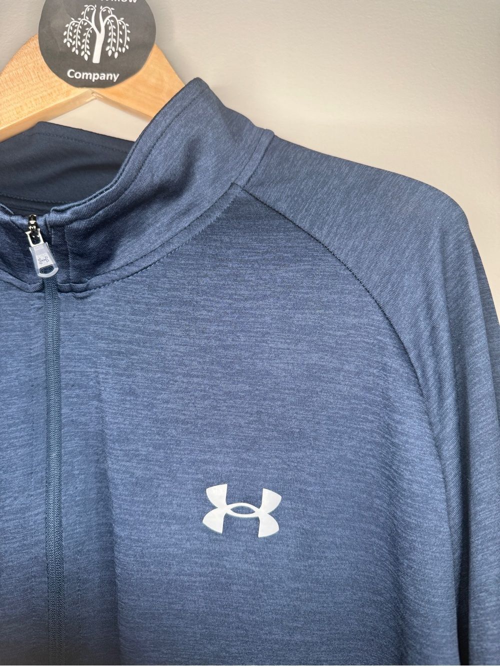 Under Armour Men’s Navy Quarter-Zip Performance Long Sleeve Shirt - Picture 2 of 14